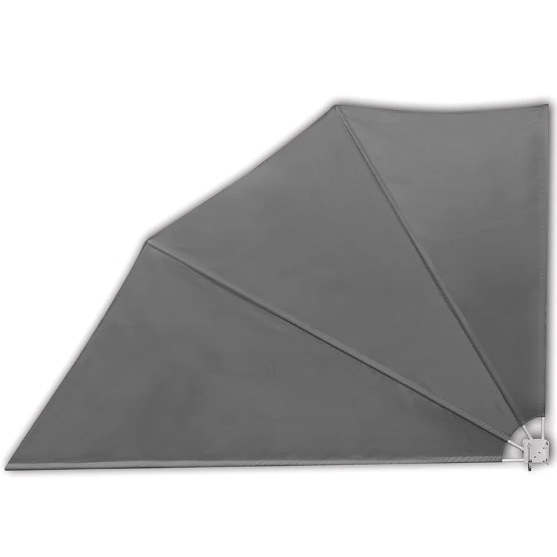 Auvent paravent store brise-vue latéral rétractable de patio jardin terrasse balcon protection visuelle écran 160 x 240 cm gris 02_0007059