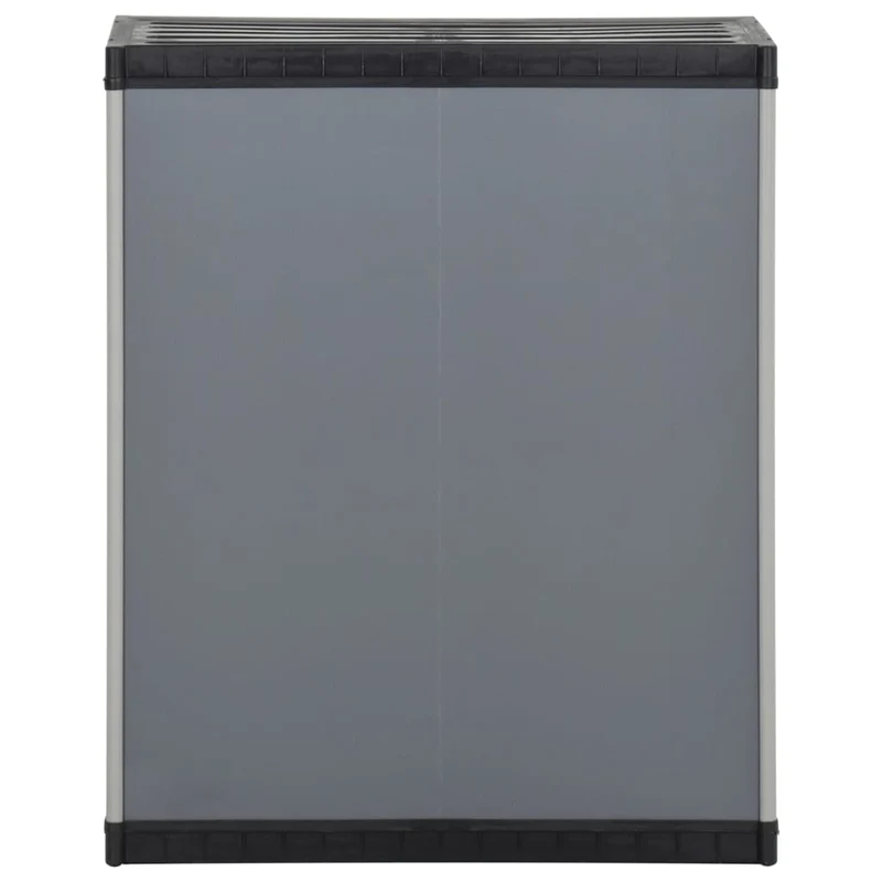 Armoire à déchets de jardin 68 x 40 x 85 cm PP gris et noir 02_0006035