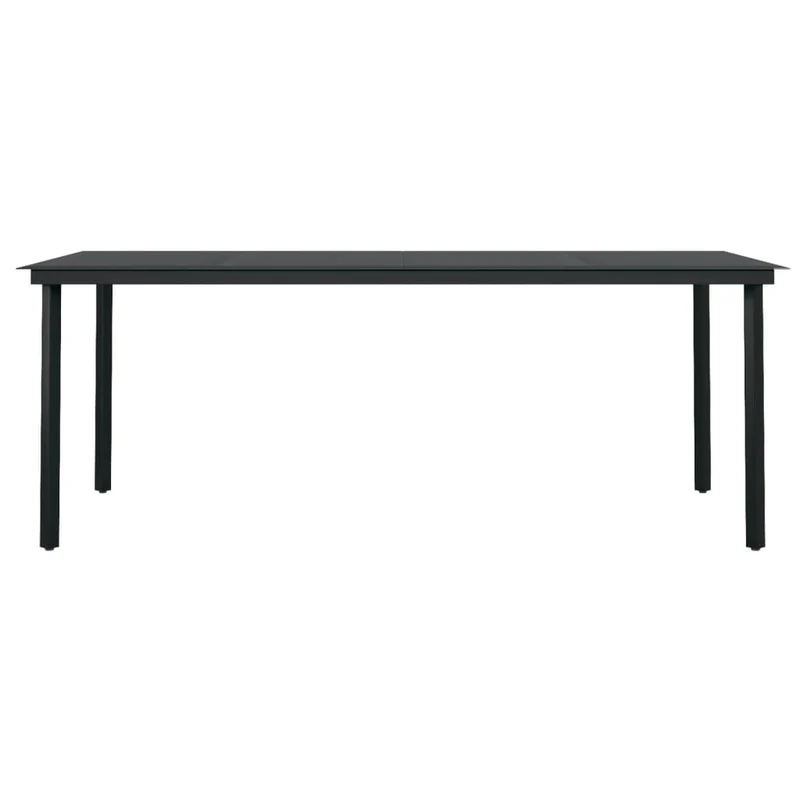 Ensemble de salle à manger de jardin meuble extérieur 9 pièces noir 02_0014124