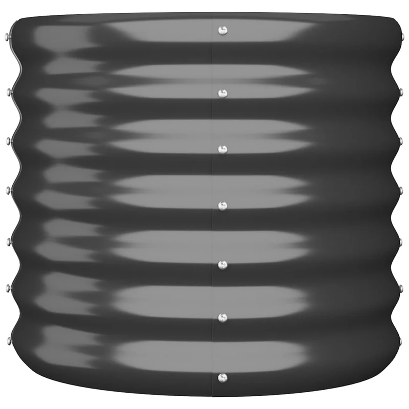 Jardinière bac lit surélevé plantes fleurs terrasse jardin acier enduit de poudre 40 x 40 x 36 cm anthracite 02_0038059