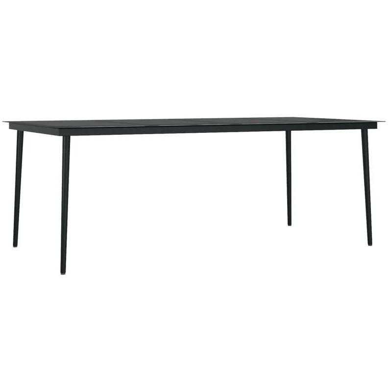 Ensemble de salle à manger de jardin meuble extérieur 9 pièces gris foncé 02_0014099
