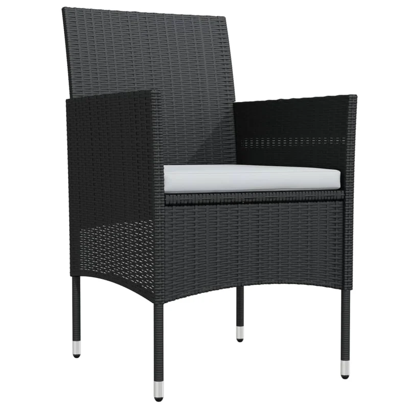 Ensemble de salle à manger de jardin meuble extérieur avec coussins 9 pièces noir 02_0014177