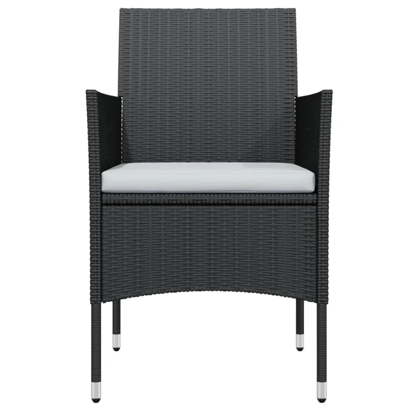 Ensemble de salle à manger de jardin meuble extérieur avec coussins 9 pièces noir 02_0014177