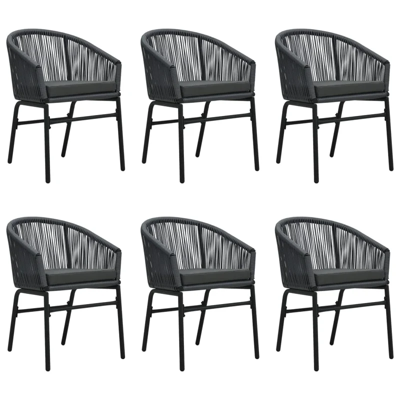 Ensemble de salle à manger de jardin meuble extérieur 7 pièces gris 02_0013960
