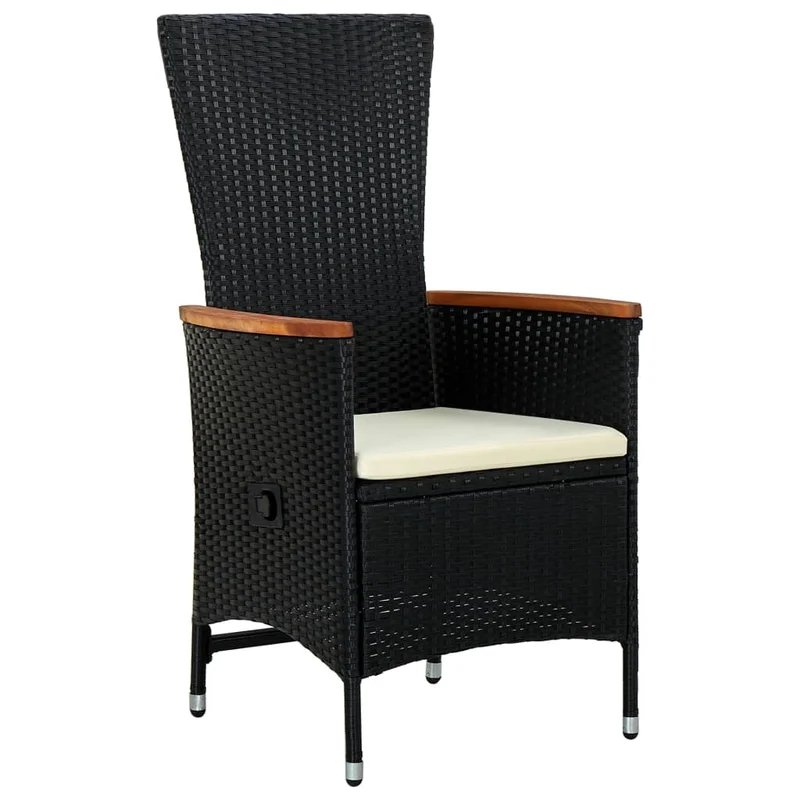 Ensemble de salle à manger de jardin meuble extérieur avec coussins 9 pièces noir 02_0014178