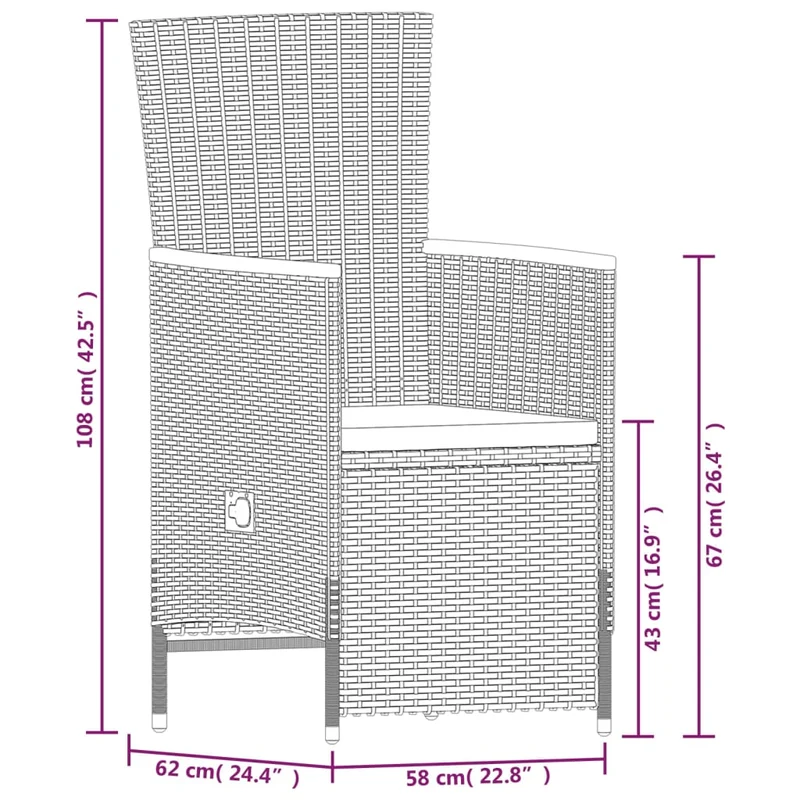 Ensemble de salle à manger de jardin meuble extérieur avec coussins 9 pièces noir 02_0014178