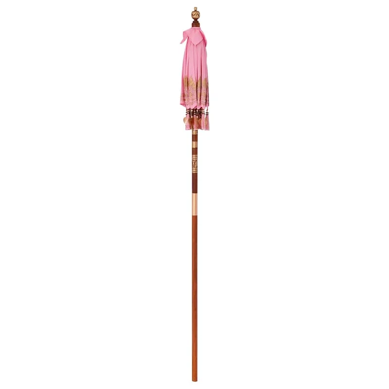 Parasol balinais rond 95 x 95 x 260 cm en coton rose style tropical ambiance zen 02_0058828