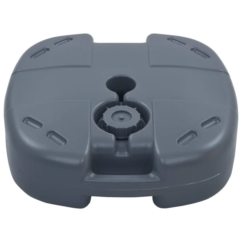 Socle de parasol portable 45 x 47,5 x 13 cm léger et transportable jardin en plastique gris 02_0045937