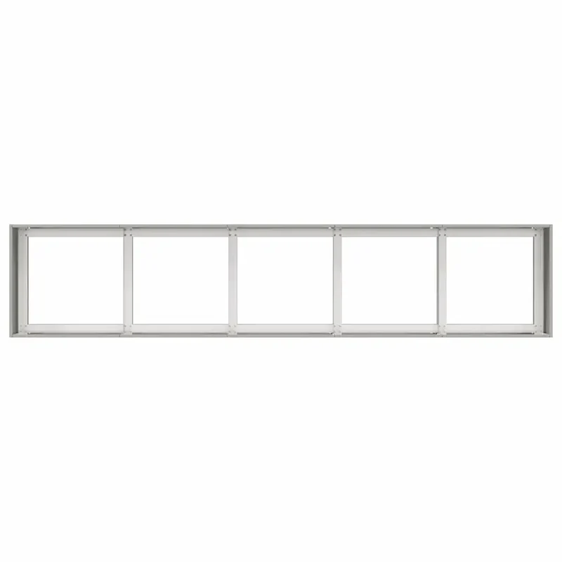 Jardinière rectangulaire moderne pour extérieur 200 x 40 x 40 cm design élégant en acier inoxydable 02_0051475