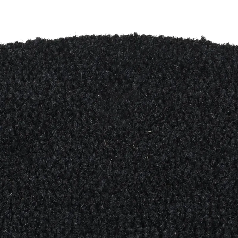 Tapis de porte demi-rond 40 x 60 cm antidérapant facile à nettoyer entrée extérieur en fibre de coco noir 02_0046162