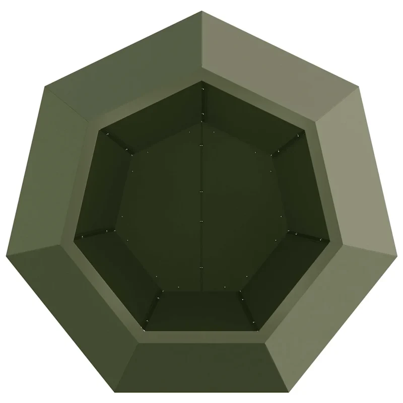 Lot de 2 jardinières rectangulaires en acier vert olive 75 x 75 x 60 cm pour extérieur moderne et durable 02_0053111