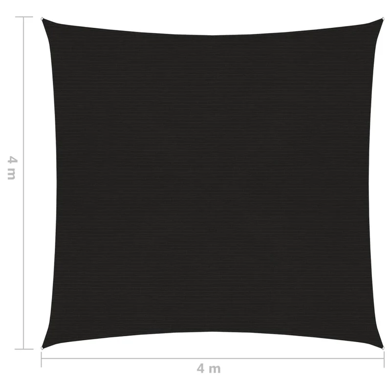 Voile d'ombrage 160 g/m² noir 4 x 4 m PEHD 02_0009210