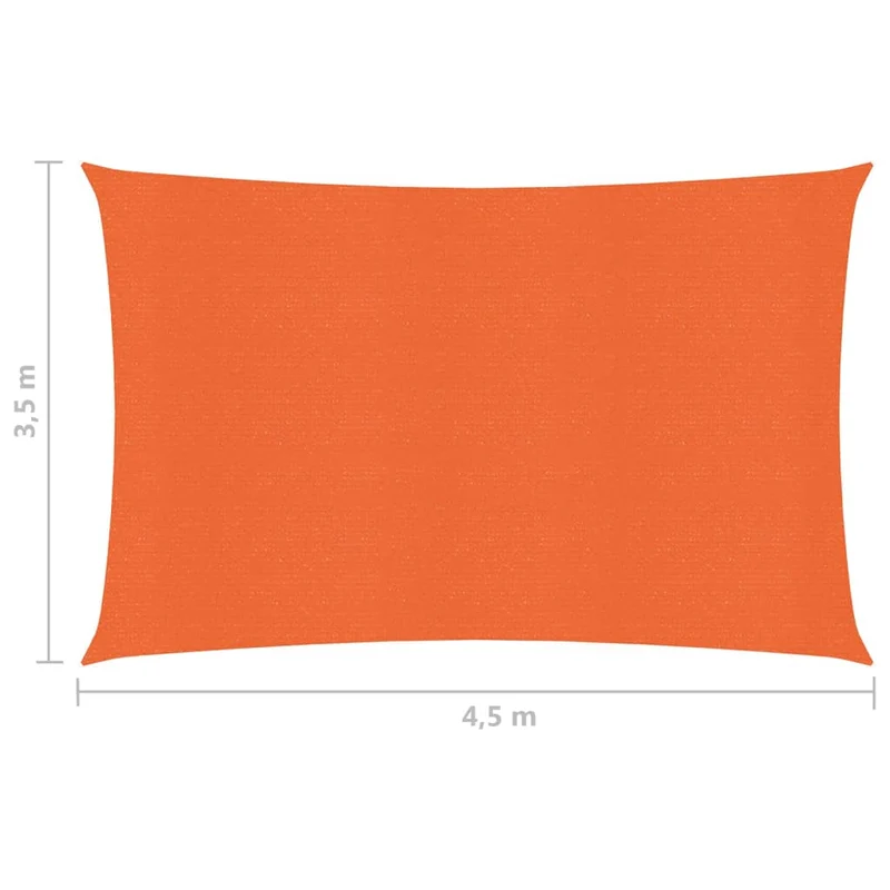 Voile d'ombrage 160 g/m² orange 3,5 x 4,5 m PEHD 02_0009240