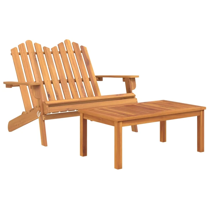 Ensemble de salon de jardin meuble d'extérieur ensemble de mobilier 2 pièces bois acacia solide 02_0014209