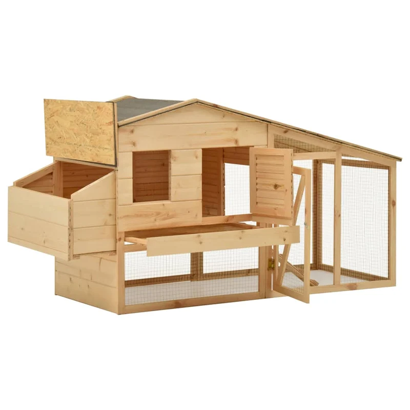 Poulailler 178 x 67 x 92 cm bois de pin massif 02_0001679