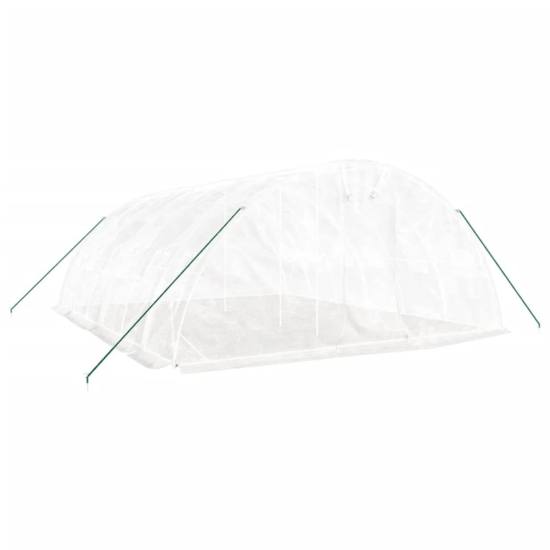 Serre tente abri plante fleur légumes avec cadre en acier 30 m² 6 x 5 x 2,3 m blanc 02_0044571