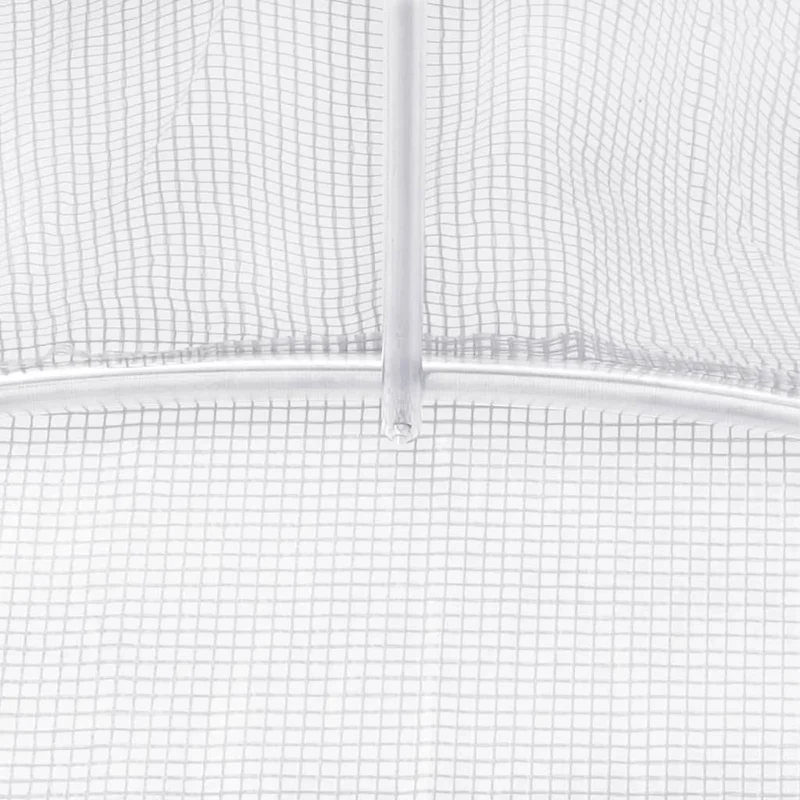 Serre tente abri plante fleur légumes avec cadre en acier 30 m² 6 x 5 x 2,3 m blanc 02_0044571