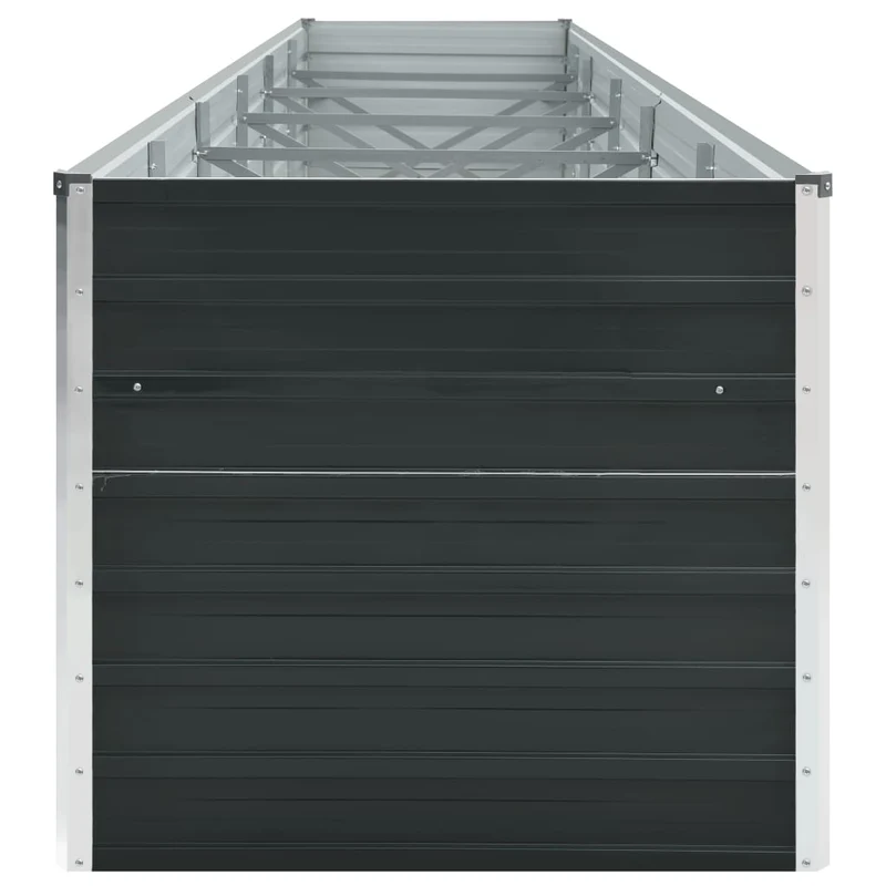 Jardinière lit surélevé plantes fleurs jardin acier galvanisé 480 x 80 x 45 cm anthracite 02_0001122
