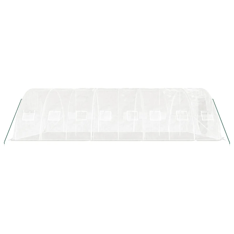 Serre tente abri plante fleur légumes avec cadre en acier 40 m² 8 x 5 x 2,3 m blanc 02_0044589