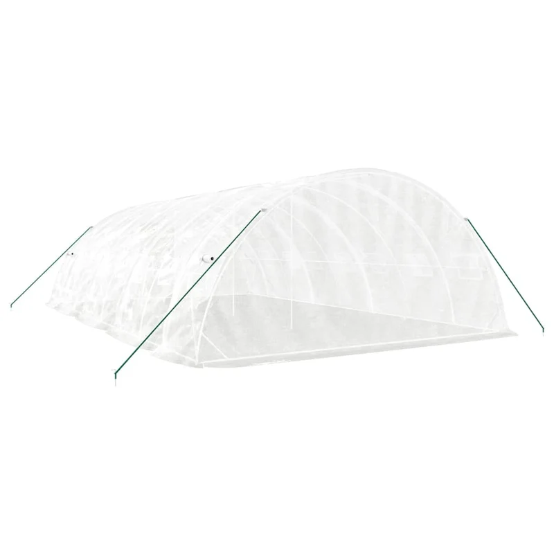 Serre tente abri plante fleur légumes avec cadre en acier 40 m² 8 x 5 x 2,3 m blanc 02_0044589