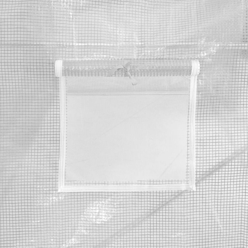 Serre tente abri plante fleur légumes avec cadre en acier 40 m² 8 x 5 x 2,3 m blanc 02_0044589