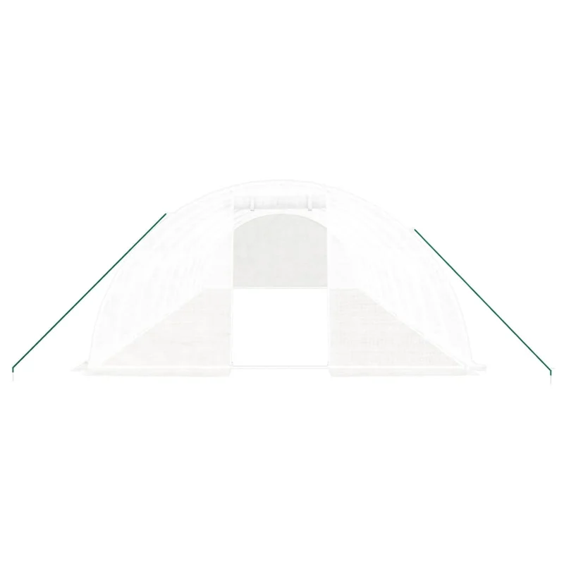 Serre tente abri plante fleur légumes avec cadre en acier 40 m² 10 x 4 x 2 m blanc 02_0044585