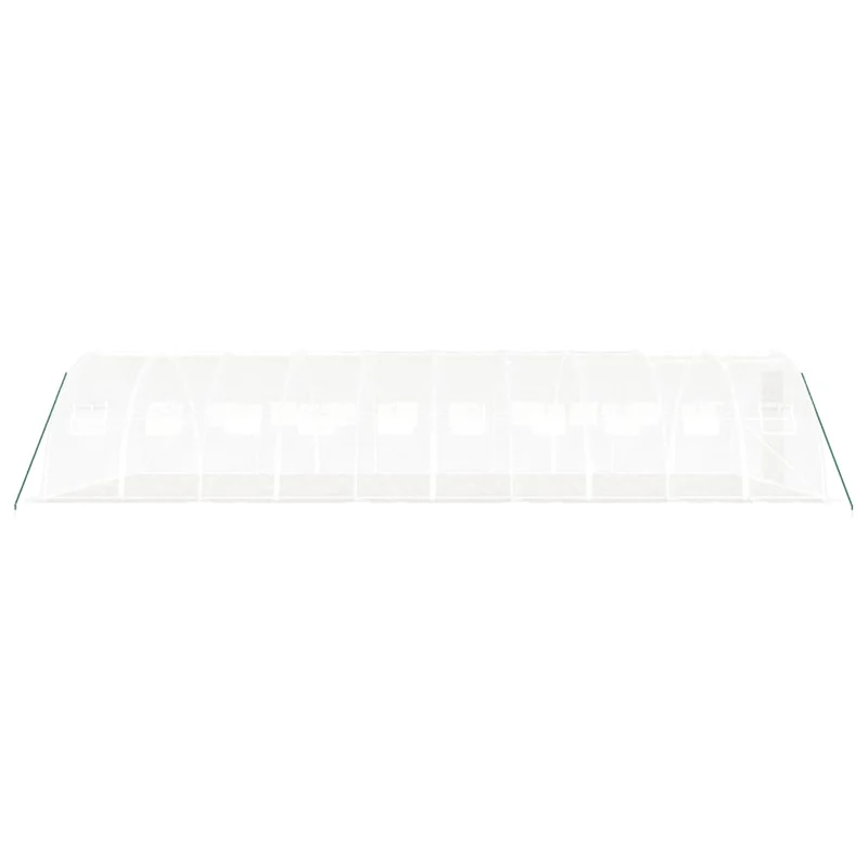 Serre tente abri plante fleur légumes avec cadre en acier 40 m² 10 x 4 x 2 m blanc 02_0044585