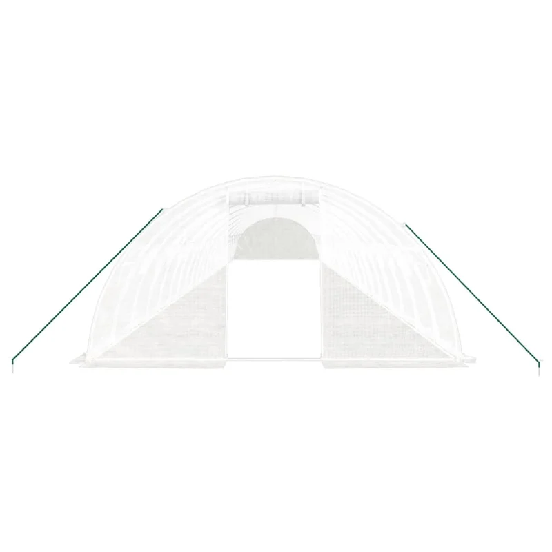 Serre tente abri plante fleur légumes avec cadre en acier 88 m² 22 x 4 x 2 m blanc 02_0044639