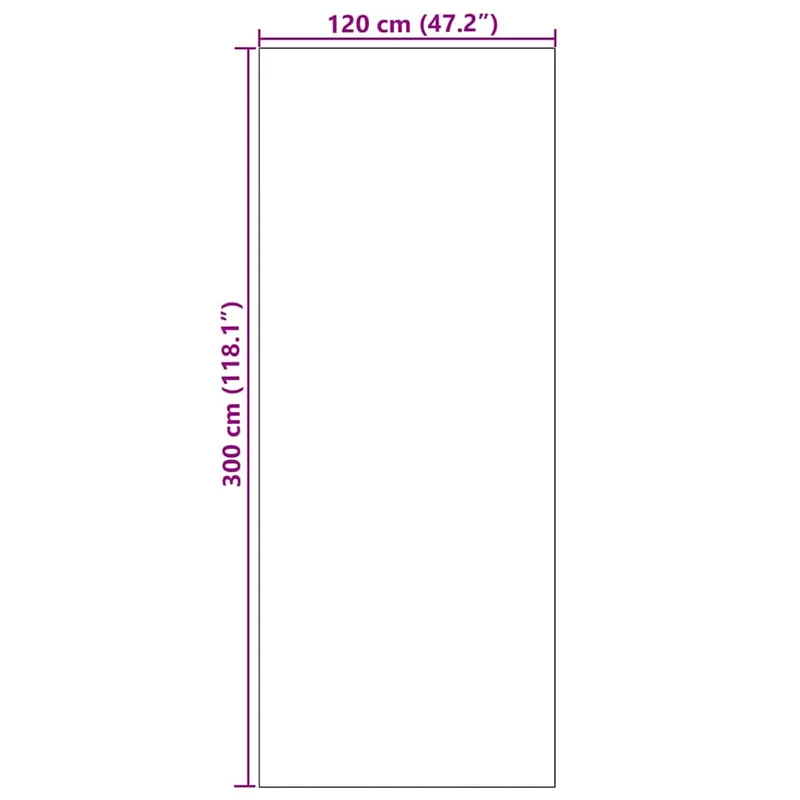 Tapis d'entrée rectangulaire moderne 120 x 300 cm base antidérapante intérieur en polyamide noir 02_0057963
