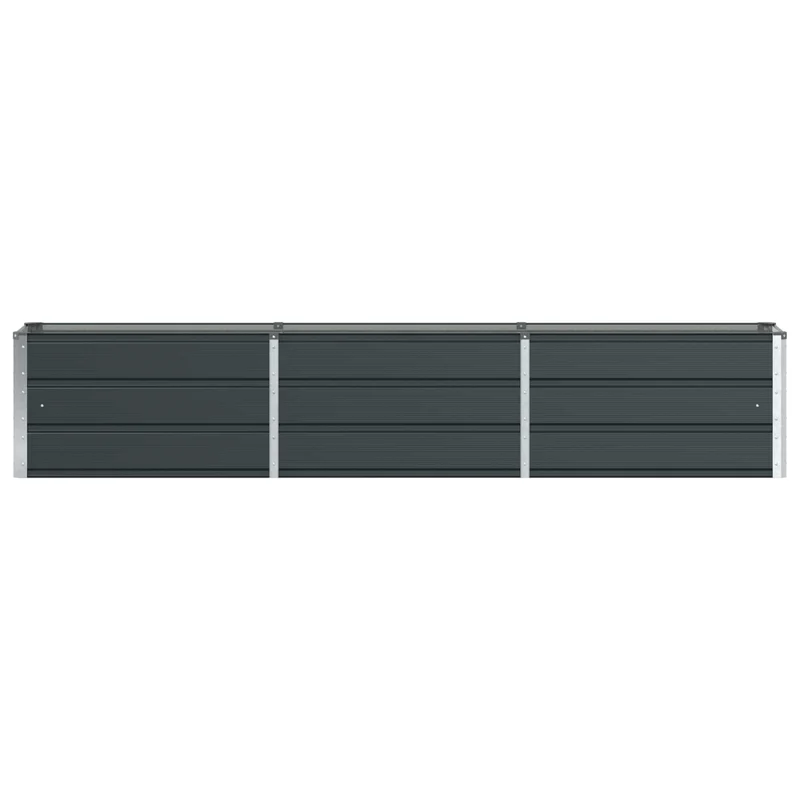 Jardinière moderne extérieure intérieure 240 x 40 x 45 cm design robuste en acier anthracite 02_0059221