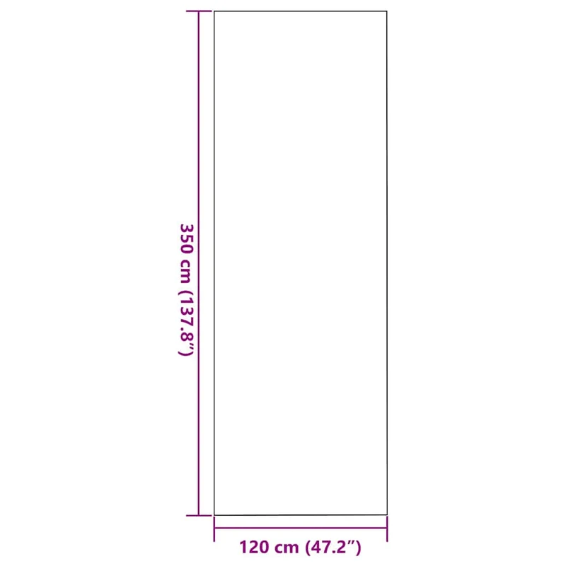 Tapis d'entrée rectangulaire moderne 120 x 350 cm avec base antidérapante style contemporain en polyamide anthracite 02_0057970