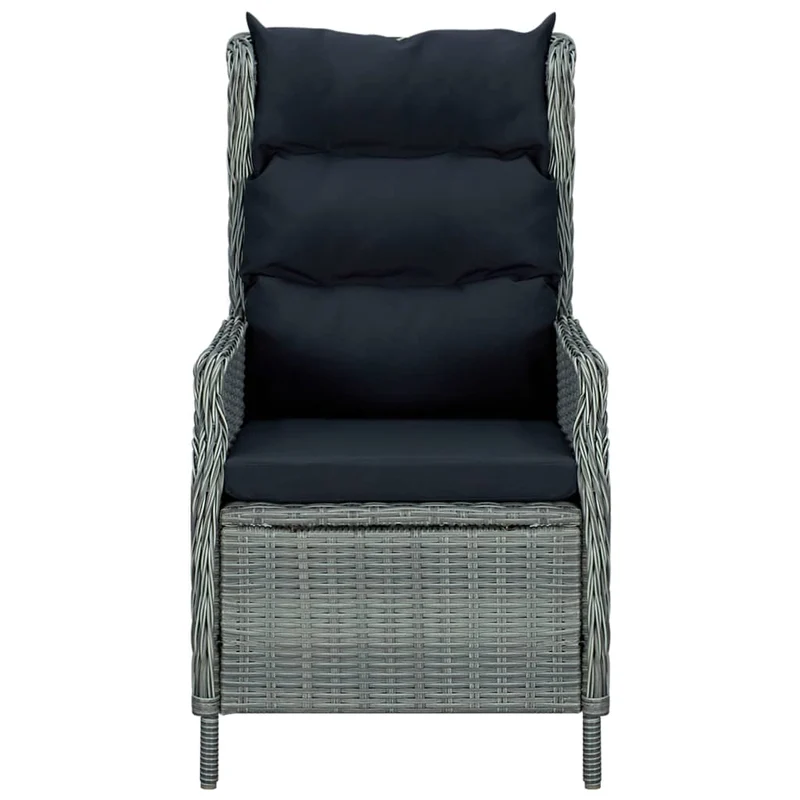 Ensemble de salle à manger de jardin meuble extérieur 9 pièces gris clair 02_0014093