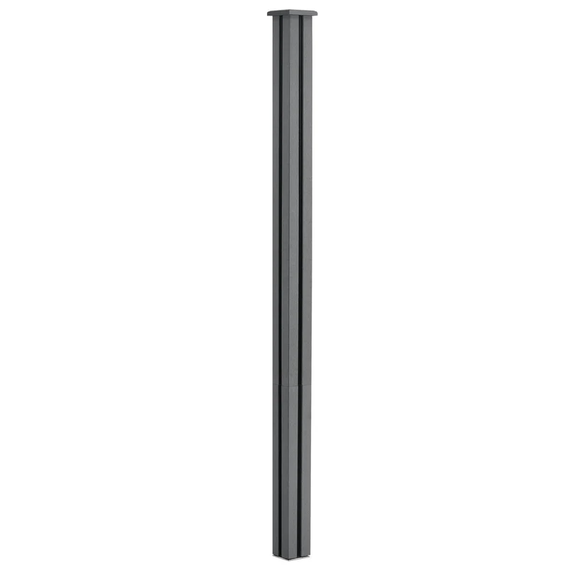 Clôture brise vue brise vent bois composite (WPC) 183 x 357 cm gris 03_0001449