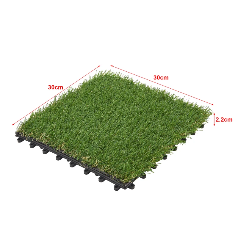 Set de 11 dalles emboîtables de gazon artificiel ca. 1m² 30 x 30 x 2,2 cm 03_0006876