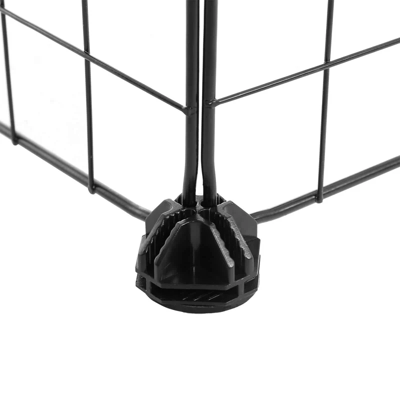 Enclos modulable pour petits animaux cage intérieur maillet en caoutchouc offert cochon d'inde lapin assemblage facile 143 x 73 x 46 cm noir 12_0001269
