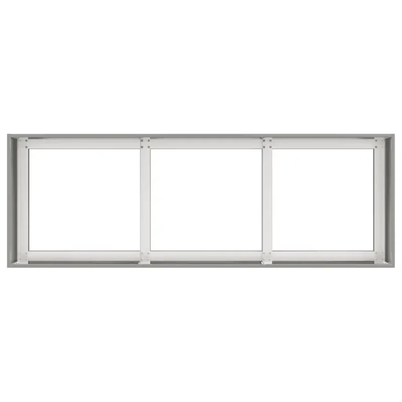 Jardinière moderne à fond ouvert 120 x 40 x 40 cm pour balcon jardin stable en acier inoxydable gris 02_0051468