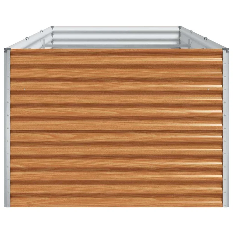 Jardinière surélevée extérieur 290 x 100 x 68 cm drainage optimal style industriel en acier galvanisé marron clair 02_0059055