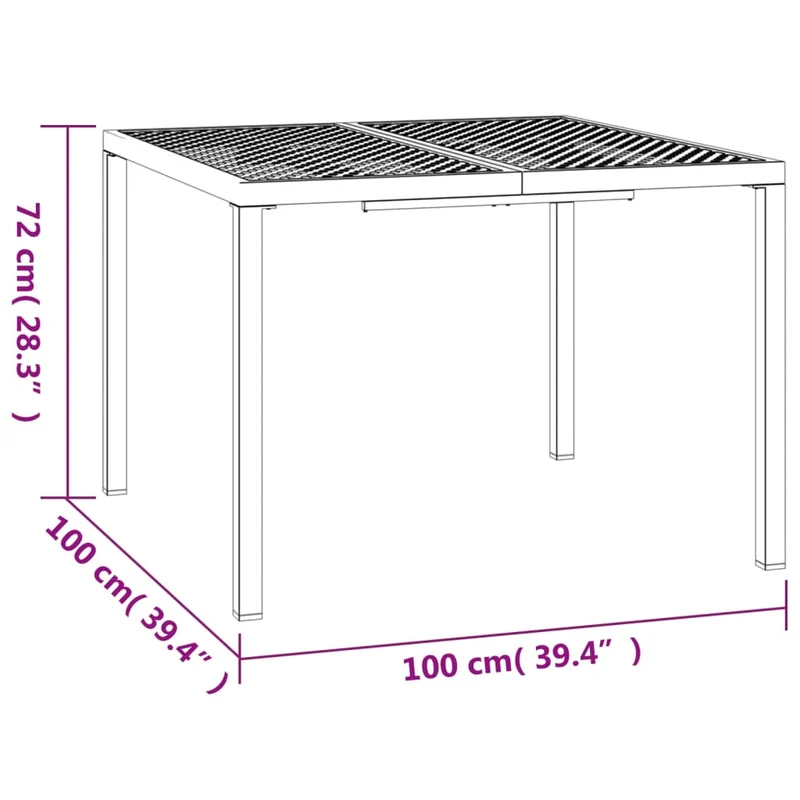 Ensemble de salle à manger de jardin meuble extérieur 3 pièces anthracite acier 02_0013581
