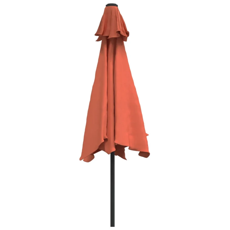 Parasol d'extérieur avec led et mât en acier 300 cm orange 02_0008178