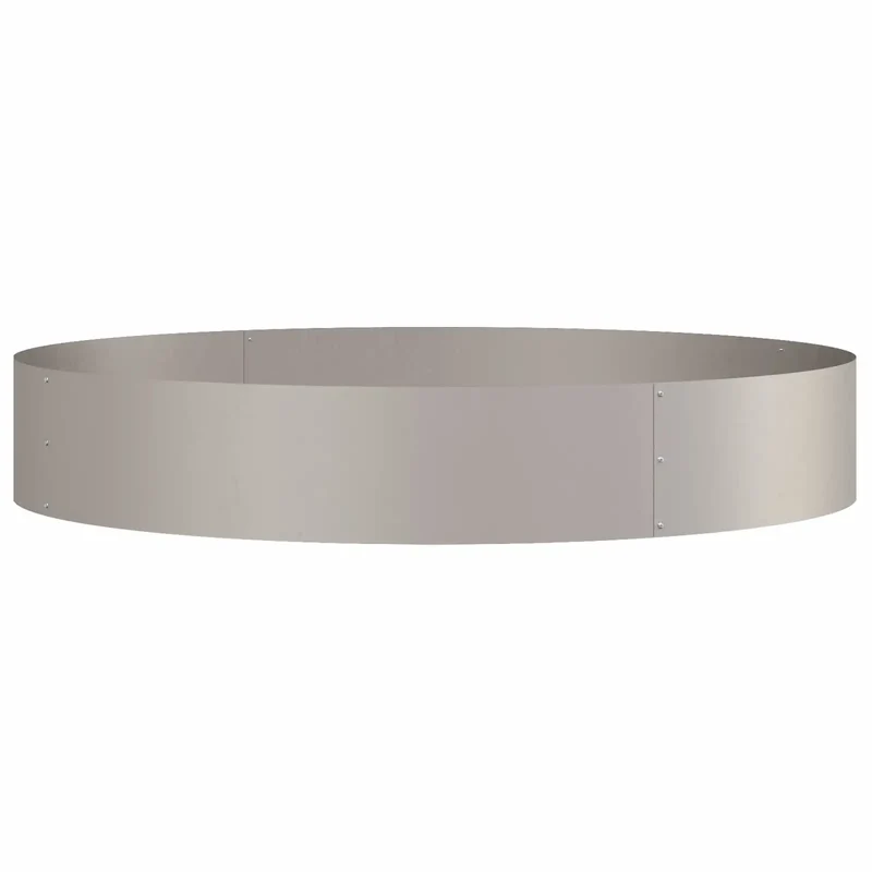 Anneau de jardinière rond design moderne extérieur 120 x 120 x 20 cm résistant facile à monter en acier marron 02_0052274