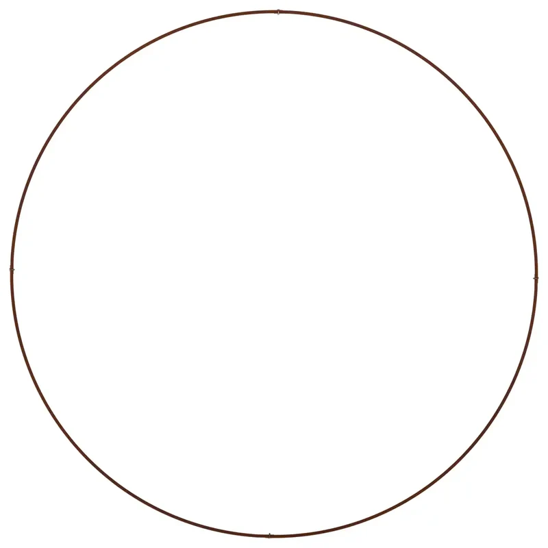 Anneau de jardinière rond design moderne extérieur 120 x 120 x 20 cm résistant facile à monter en acier marron 02_0052274