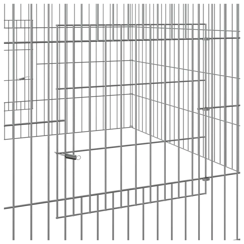 Cage à lapin 110 x 110 x 55 cm Fer galvanisé Argent 02_0041684