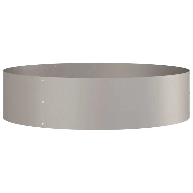 Lot de 1 anneau de jardinière moderne extérieur 80 x 80 x 20 cm en acier patiné marron 02_0052263