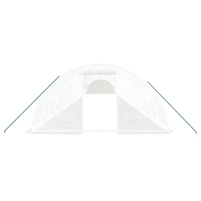 Serre tente abri plante fleur légumes avec cadre en acier 96 m² 24 x 4 x 2 m blanc 02_0044645