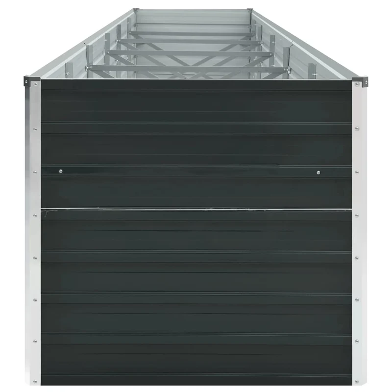 Jardinière lit surélevé plantes fleurs jardinacier galvanisé 480 x 80 x 77 cm anthracite 02_0001126