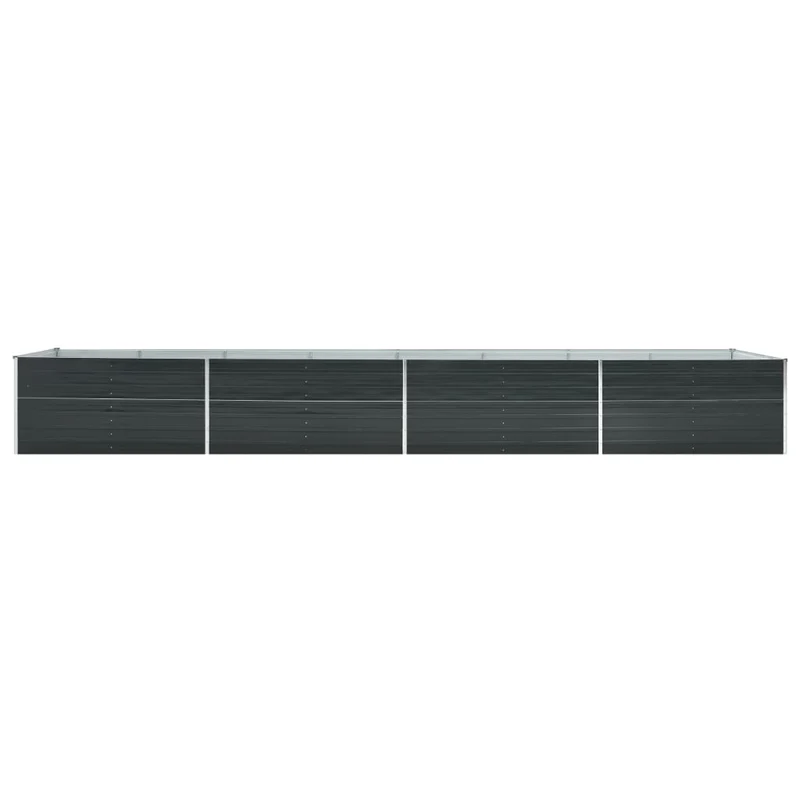 Jardinière lit surélevé plantes fleurs jardin acier galvanisé 600 x 80 x 45 cm anthracite 02_0001130