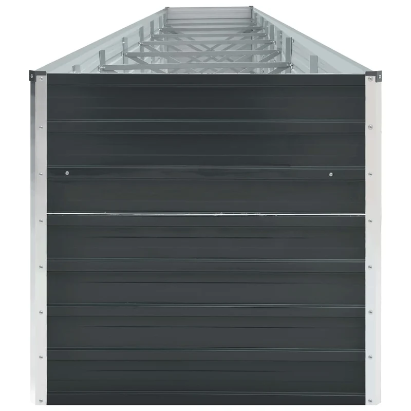 Jardinière lit surélevé plantes fleurs jardin acier galvanisé 600 x 80 x 45 cm anthracite 02_0001130