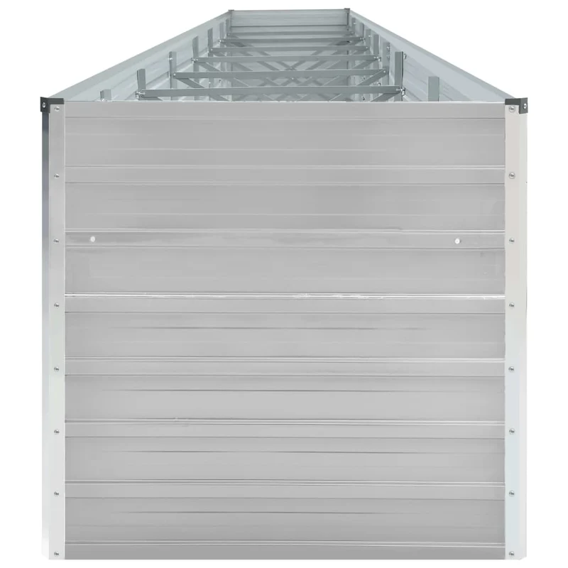 Jardinière lit surélevé plantes fleurs jardin acier galvanisé 600 x 80 x 45 cm gris 02_0001131
