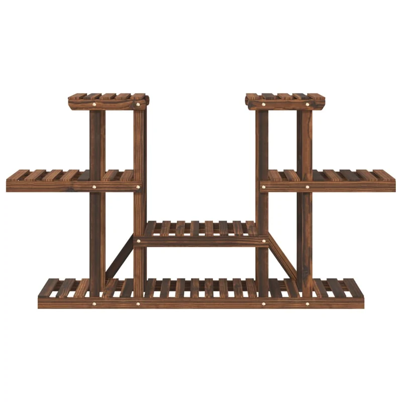 Support à fleurs meuble plante 110 x 25 x 73 cm bois massif de sapin marron 02_0045199