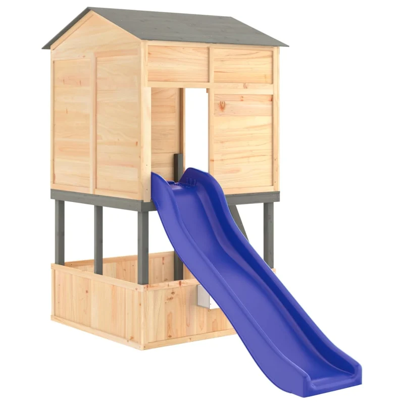 Aire de jeux d'extérieur balançoires toboggan portiques robuste jeux jardin 145 x 131,5 x 218,5 cm bois massif de sapin 02_0004793